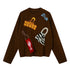 DIDDI MODA Fun Colorful Bag Embroidered Knit Sweater