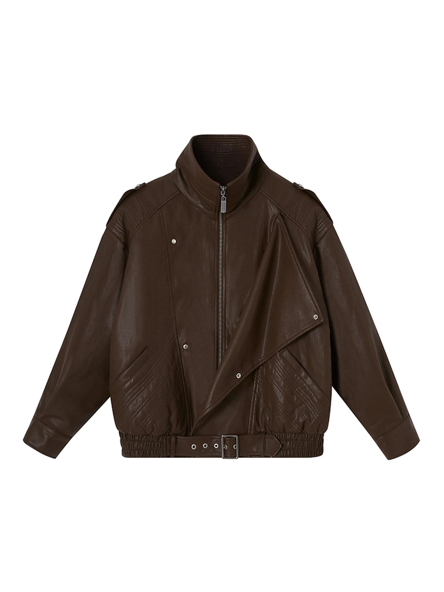 Sweet Punk Quilted Oversize PU Biker Jacket