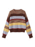 DIDDI MODA Colorblock Stripe Oversized Sweater