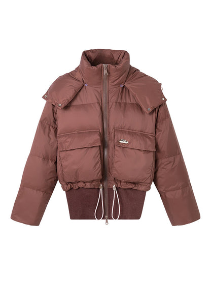 DIDDI MODA Puffy Cropped Quilted Jacket With Wide Ribbing