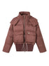 DIDDI MODA Puffy Cropped Quilted Jacket With Wide Ribbing