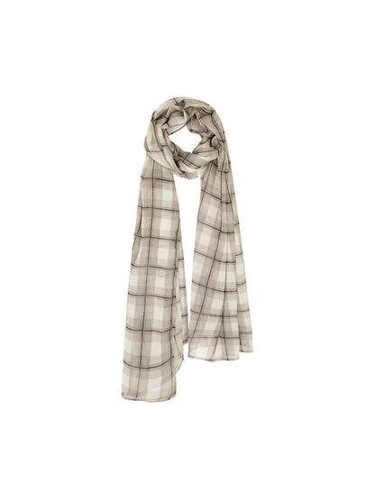 STRIKE A POSE Summer New Floral Print Brown White Scarf For Women