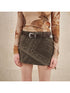 DIDDI MODA Paisley Print A Line Mini Skirt In Green