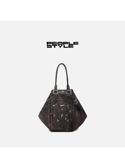 Punk Grunge Wrinkled Underarm Tote Vintage Soft Crossbody Bag