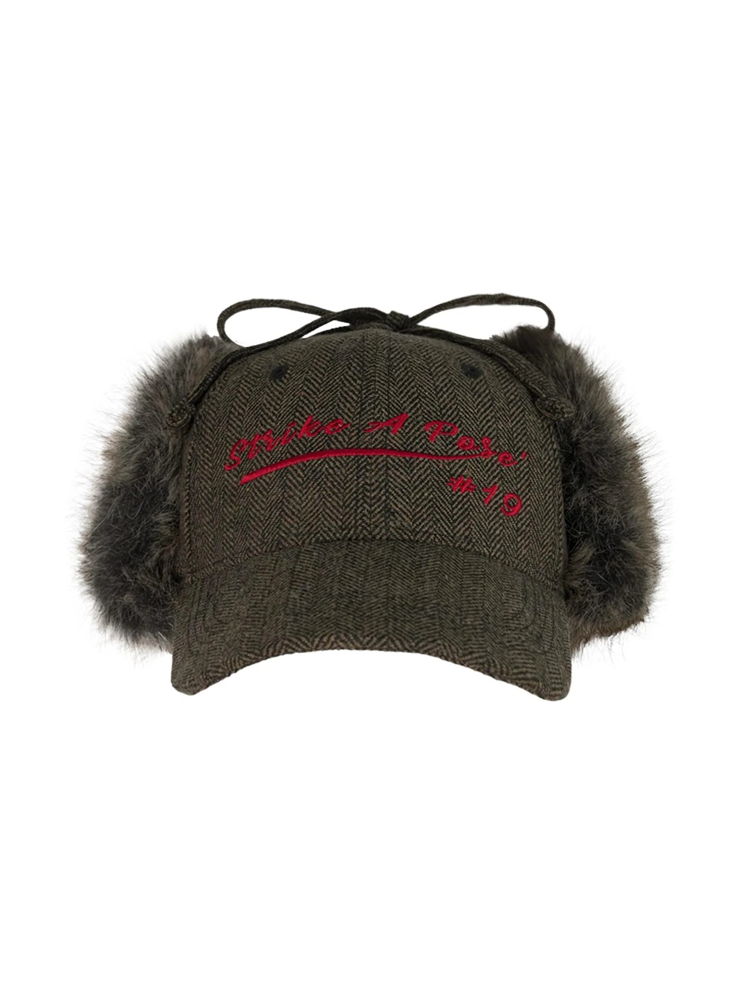 Vintage Wool Baseball Cap Winter Warm Christmas Hat For Women