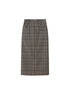 DIDDI MODA Plaid Bow Tie Bustier A Line Maxi Skirt Set