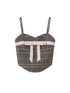 DIDDI MODA Plaid Bow Tie Bustier A Line Maxi Skirt Set