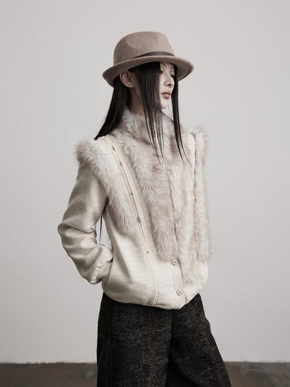 INDULGE Warm Oversized Dark Gothic Button Long Sleeve Women Poly Viscose Casual Jackets