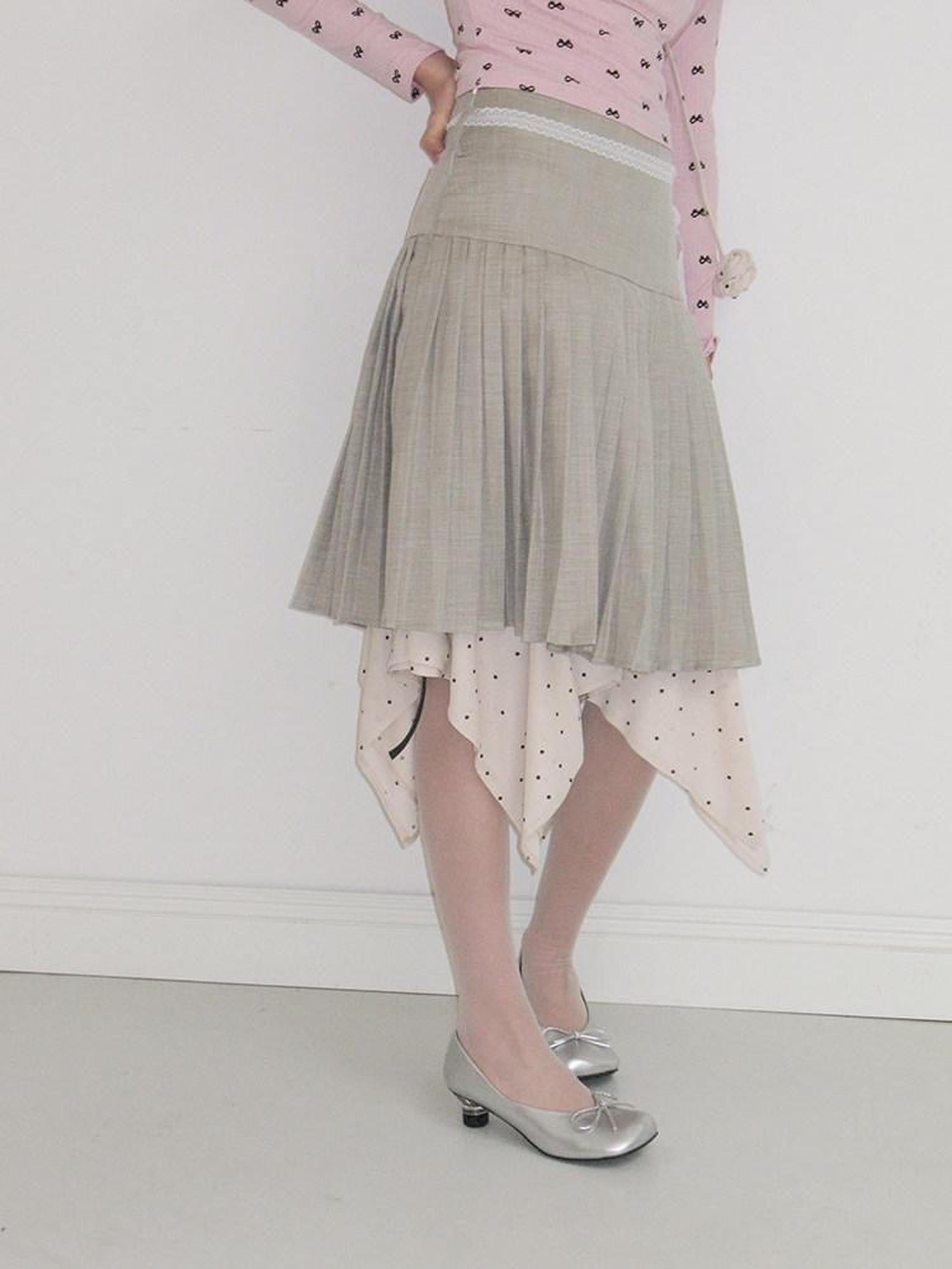 Dorydory Dark Grey Solid High Waist A Line Midi Women&