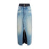 RUN TO THE FUTURE Durable Washed Denim Casual Loose Natural Waist Zipper Fly Blue Wide-Leg Jeans