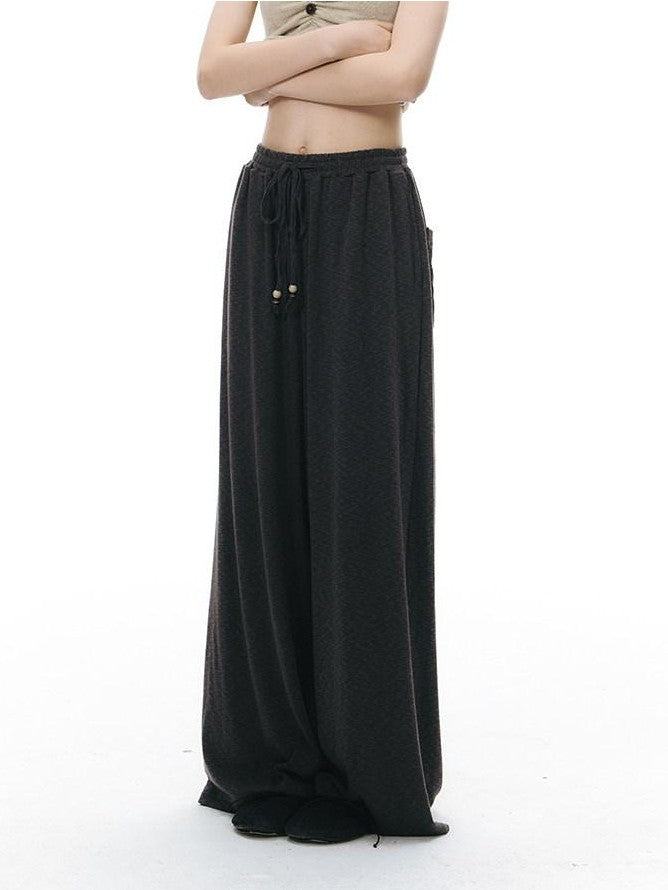 NAPSNAPS Gray Brown Relaxed Knit Drawstring Waist Women&