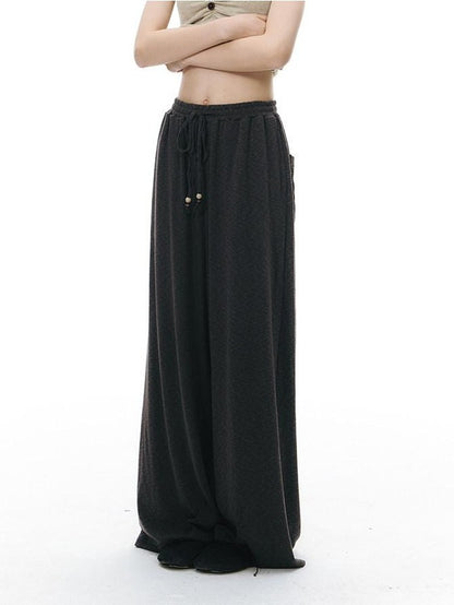 NAPSNAPS Gray Brown Relaxed Knit Drawstring Waist Women&