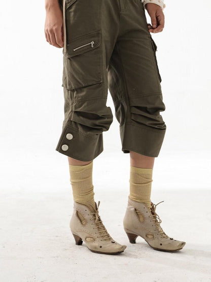 DoublePunch Vintage Biker Washed Cargo Women&