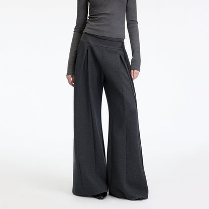 RUN_TO_THE_FUTURE_Antibacterial_Mid_Stretch_Zip_Casual_Mid_Rise_Heather_Gray_Wide-Leg_Pants_MISSTT