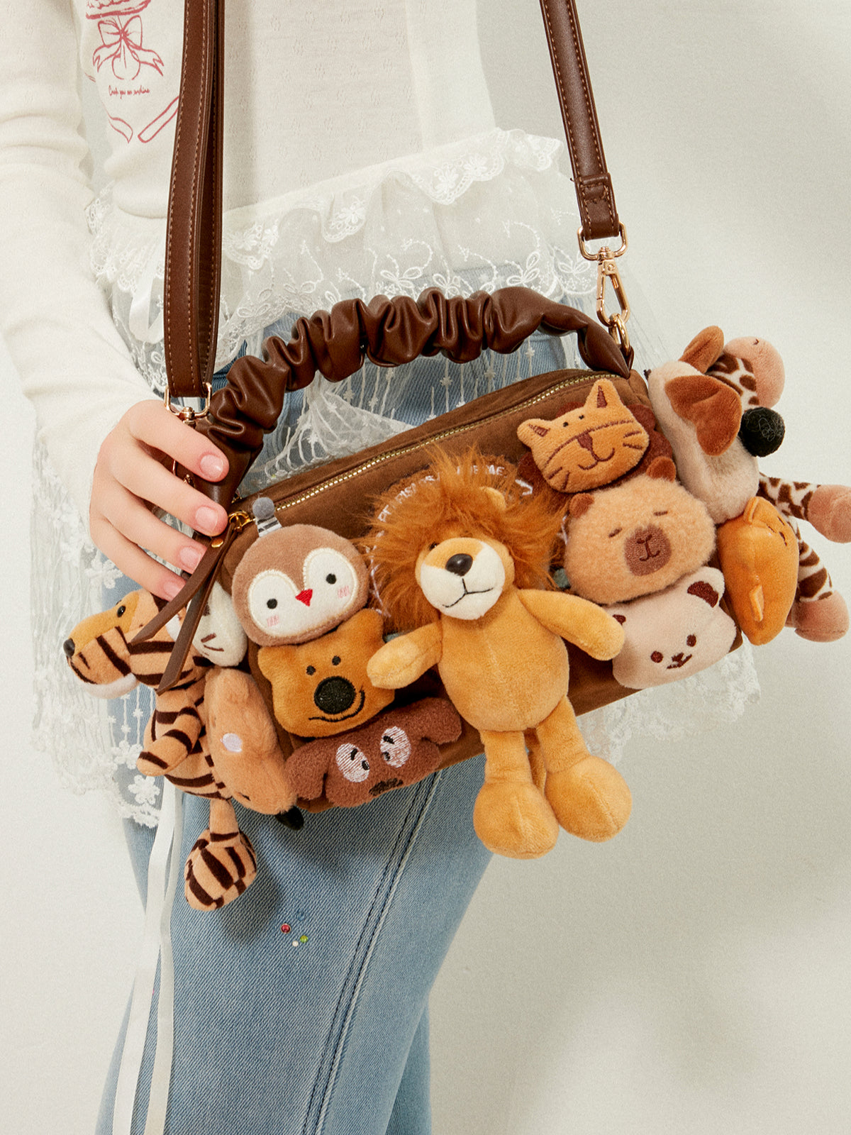 Biling Jewelry Bureau Cute Plush Doll High-end Light Luxury Handbag Niche Women&