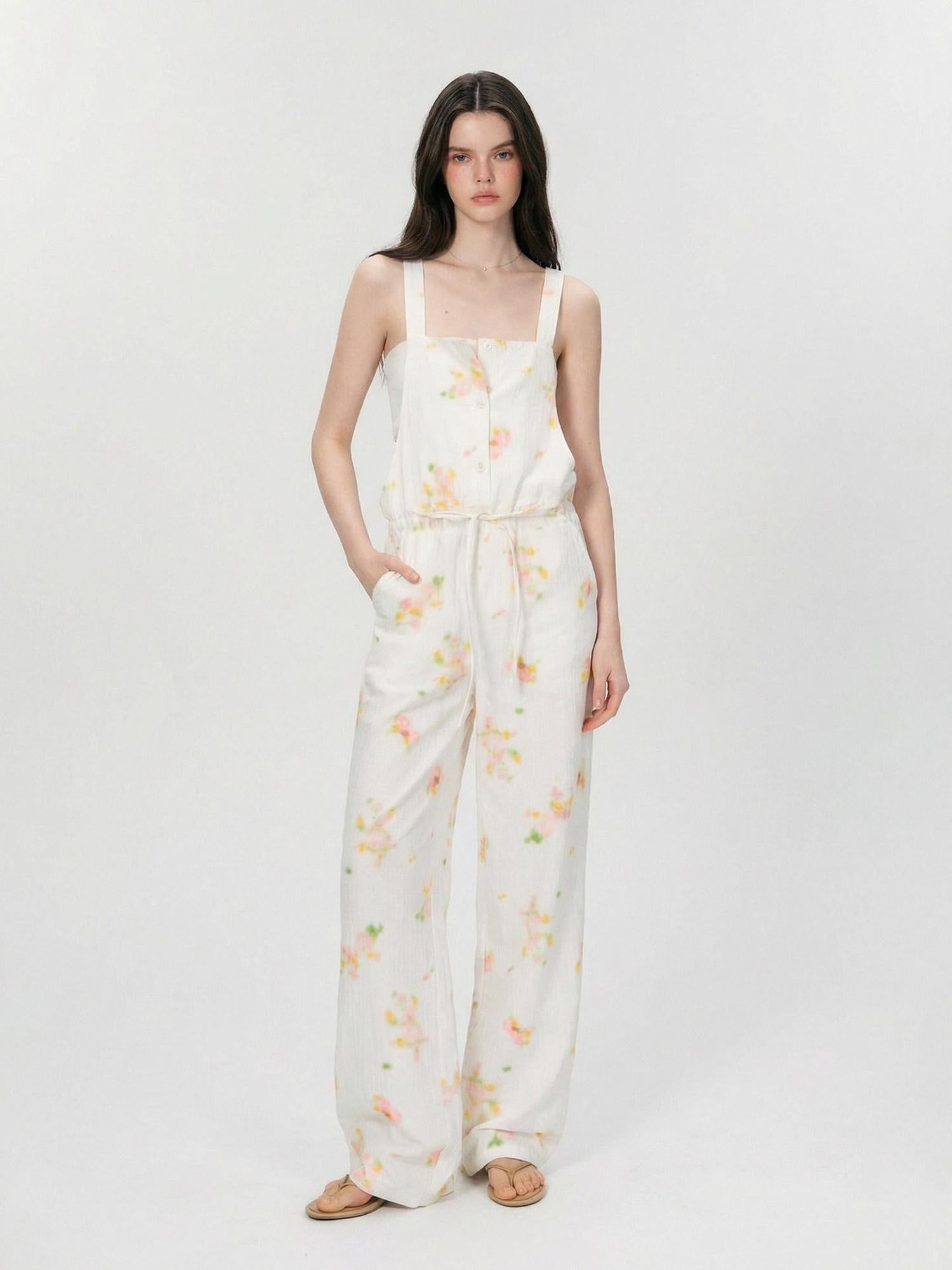 The NeverMore Pure Cotton High Waist Wide Leg Original White Casual Straight Pants