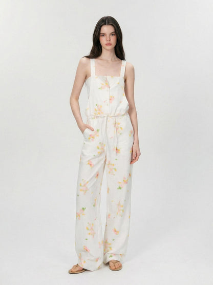 The NeverMore Pure Cotton High Waist Wide Leg Original White Casual Straight Pants