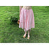 DKZ_OFFICIAL_Pink_Ribbed_Elastic_Waist_Asymmetric_A_Line_Women&