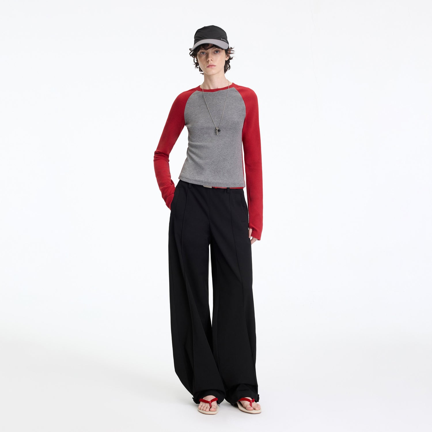 RUN TO THE FUTURE Minimalist Low Rise Wide Leg Long Vintage Black Straight Fit Straight Pants