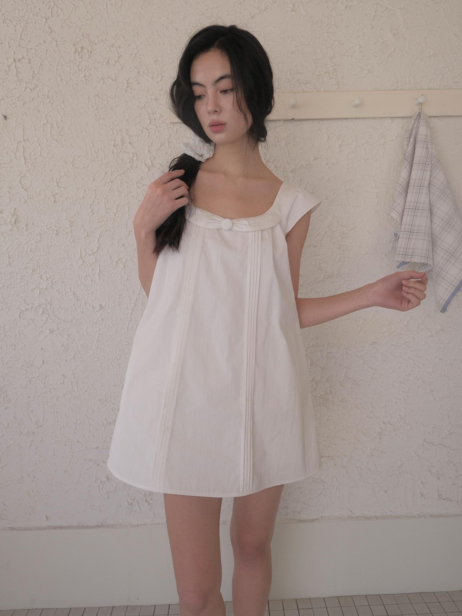 DKZ OFFICIAL White Doll Collar A Line Two Piece Women&