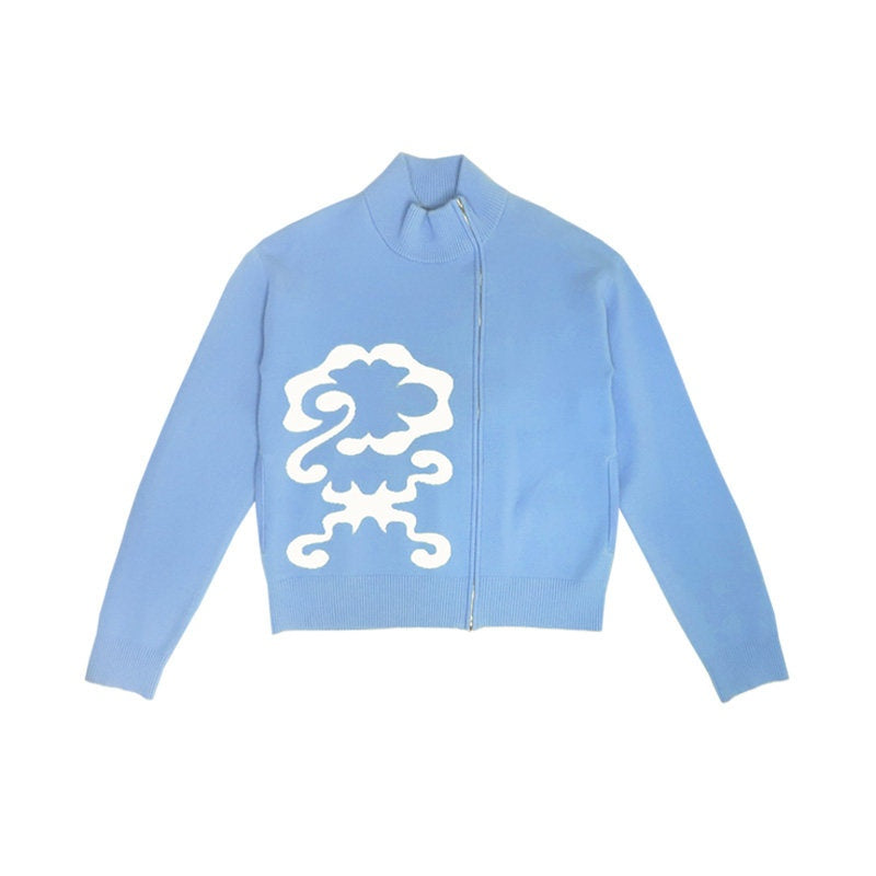nit_alcove_Zipper_Front_Commuter_Solid_Knit_Cardigan_Relaxed_Fit_Unisex_Blue_White_Sweaters_MISSTT