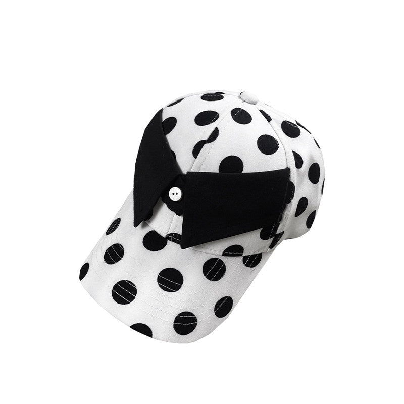 nit_alcove_Cute_Polka_Dot_Bow_Adjustable_Cotton_Casual_Unisex_Couple_Baseball_Caps_MISSTT
