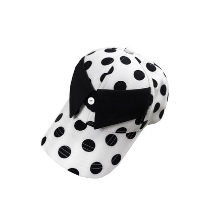 nit_alcove_Cute_Polka_Dot_Bow_Adjustable_Cotton_Casual_Unisex_Couple_Baseball_Caps_MISSTT