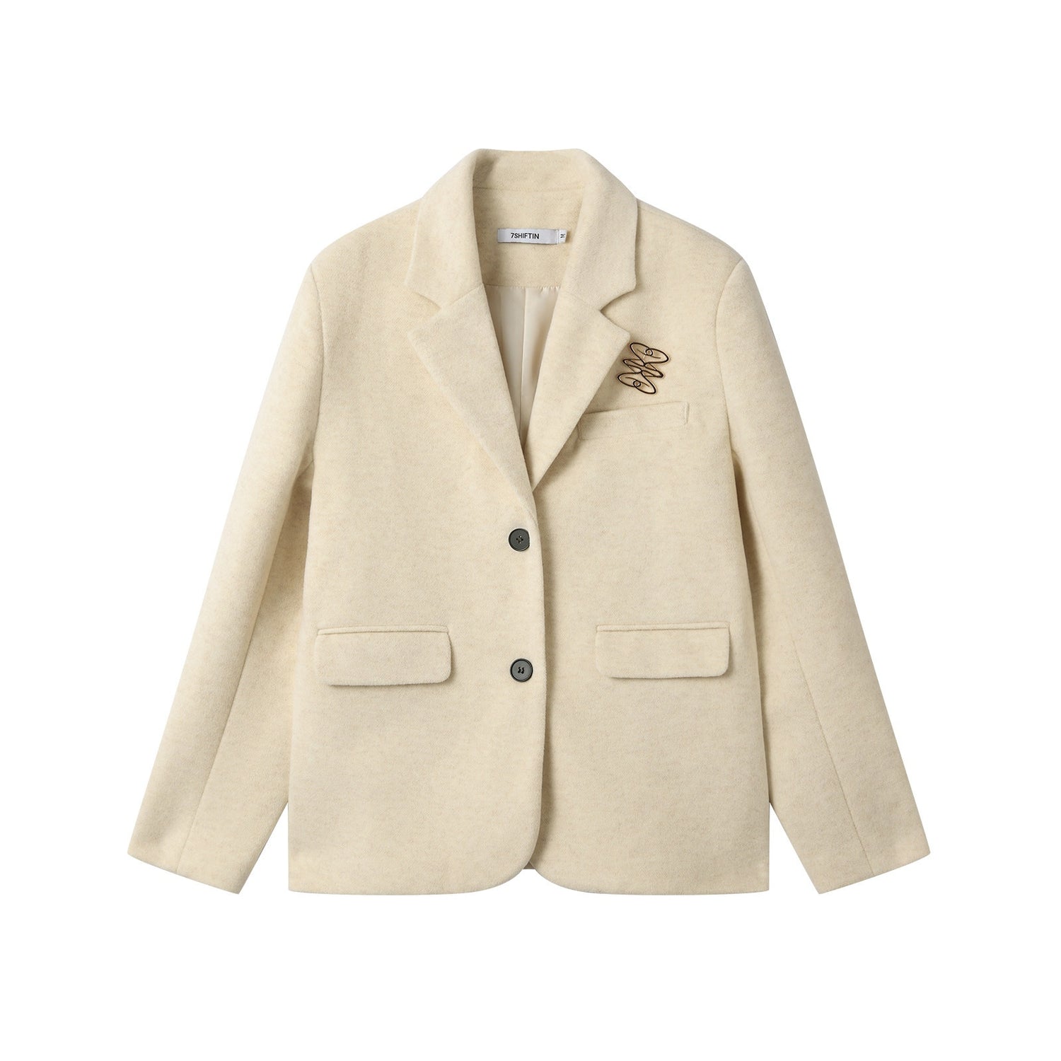 7Shiftin_Versatile_Notched_Lapel_Long_Sleeve_Women_Casual_Solid_Color_Yellow_Blazers_MISSTT