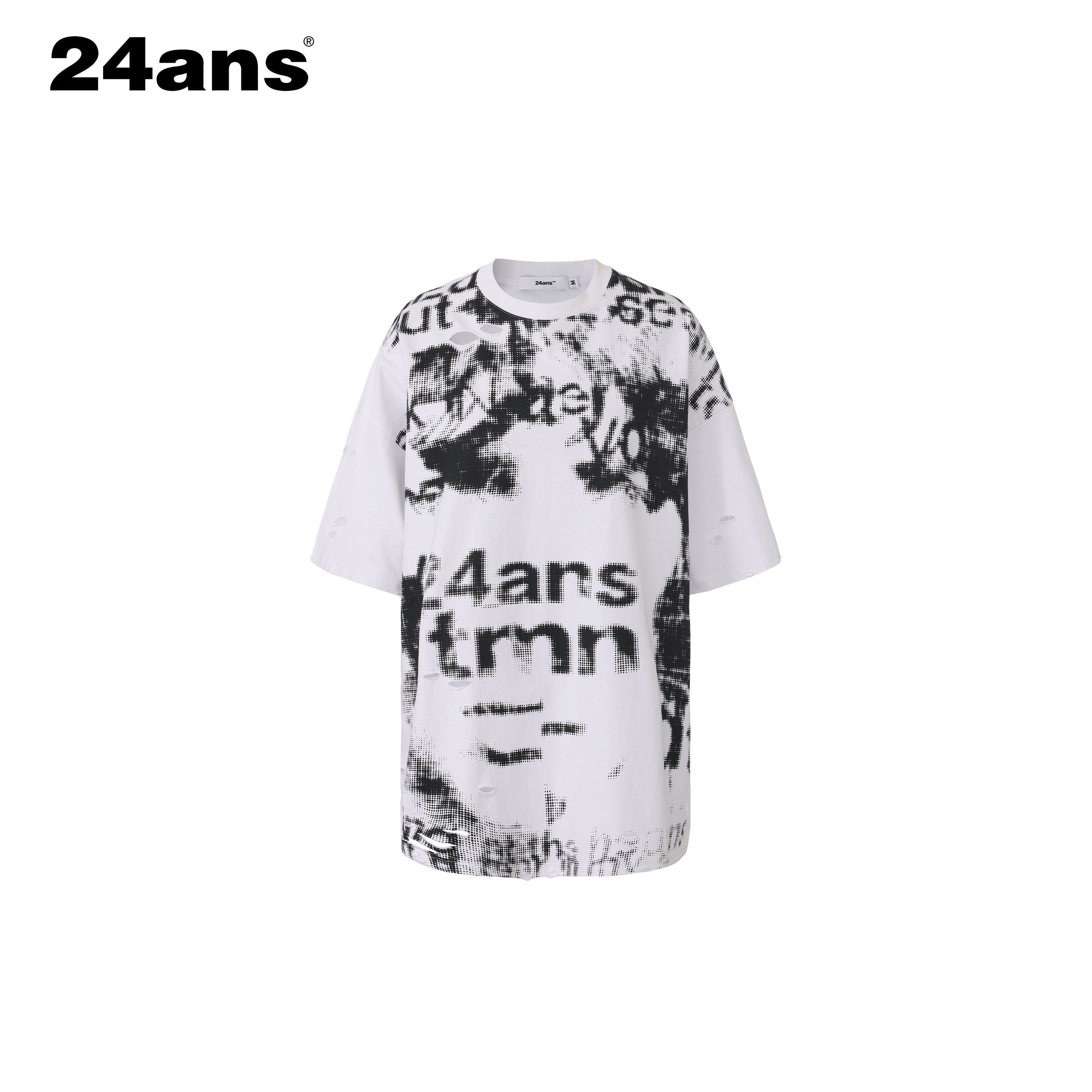 24ans_100_Percent_Cotton_Non_Fade_Loose_Crew_Neck_Unisex_Printed_Short_Sleeve_T-Shirts_MISSTT