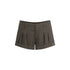 NAPSNAPS_Dark_Green_Waist_Patchwork_Rolled_Hem_Women&