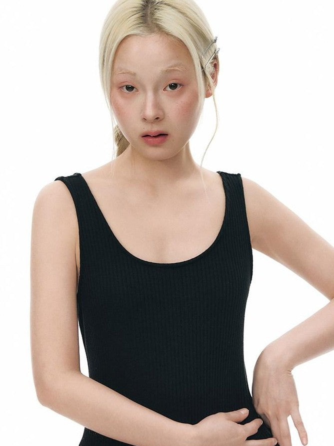 NAPSNAPS Tulle Spliced Knit Vest Women&