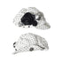 nit alcove Handmade Bow Casual Short Brim Polka Dot Beret Women White Size M 56 Cm Hats