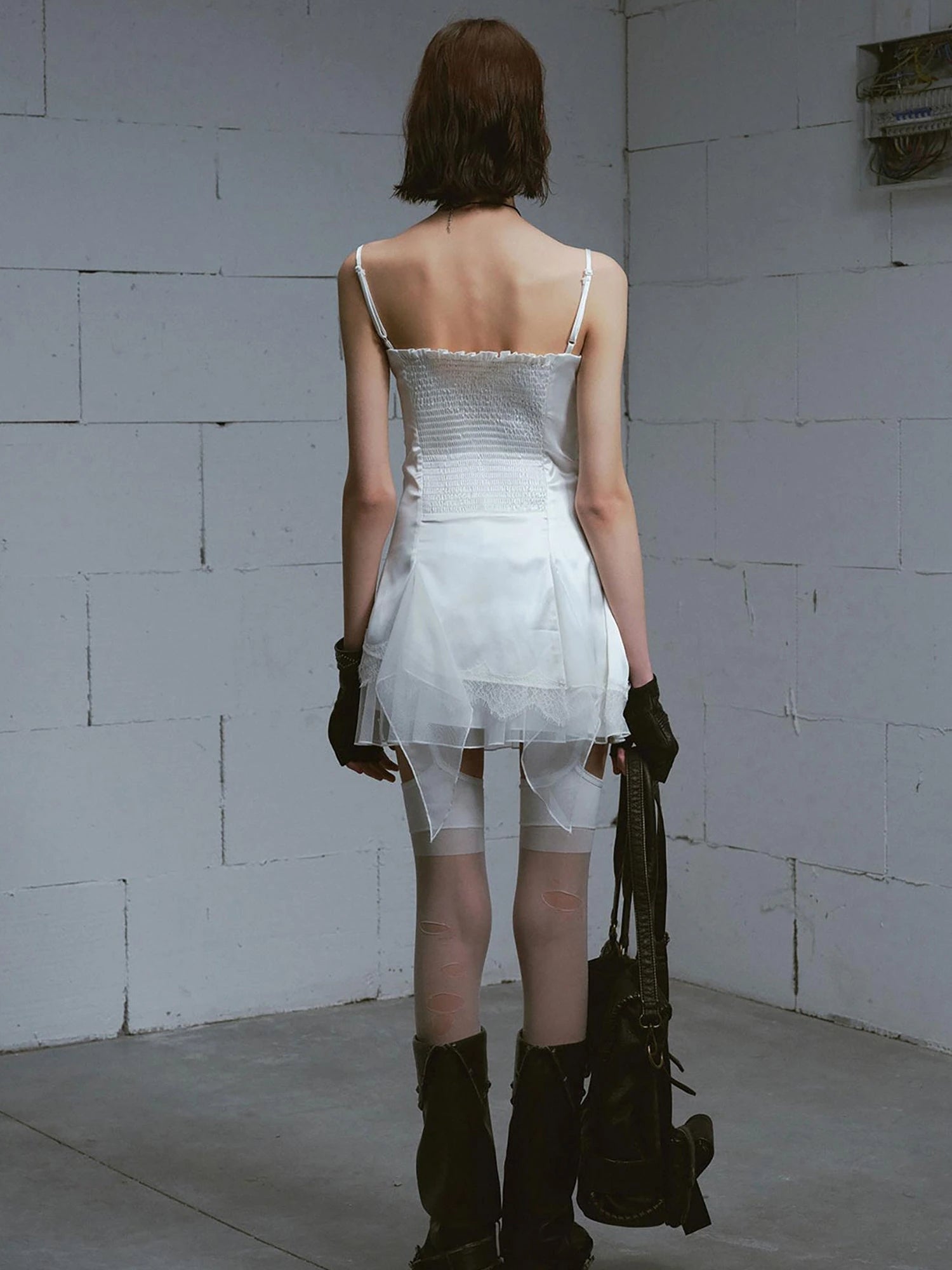 Chain Print Satin Slip Dress