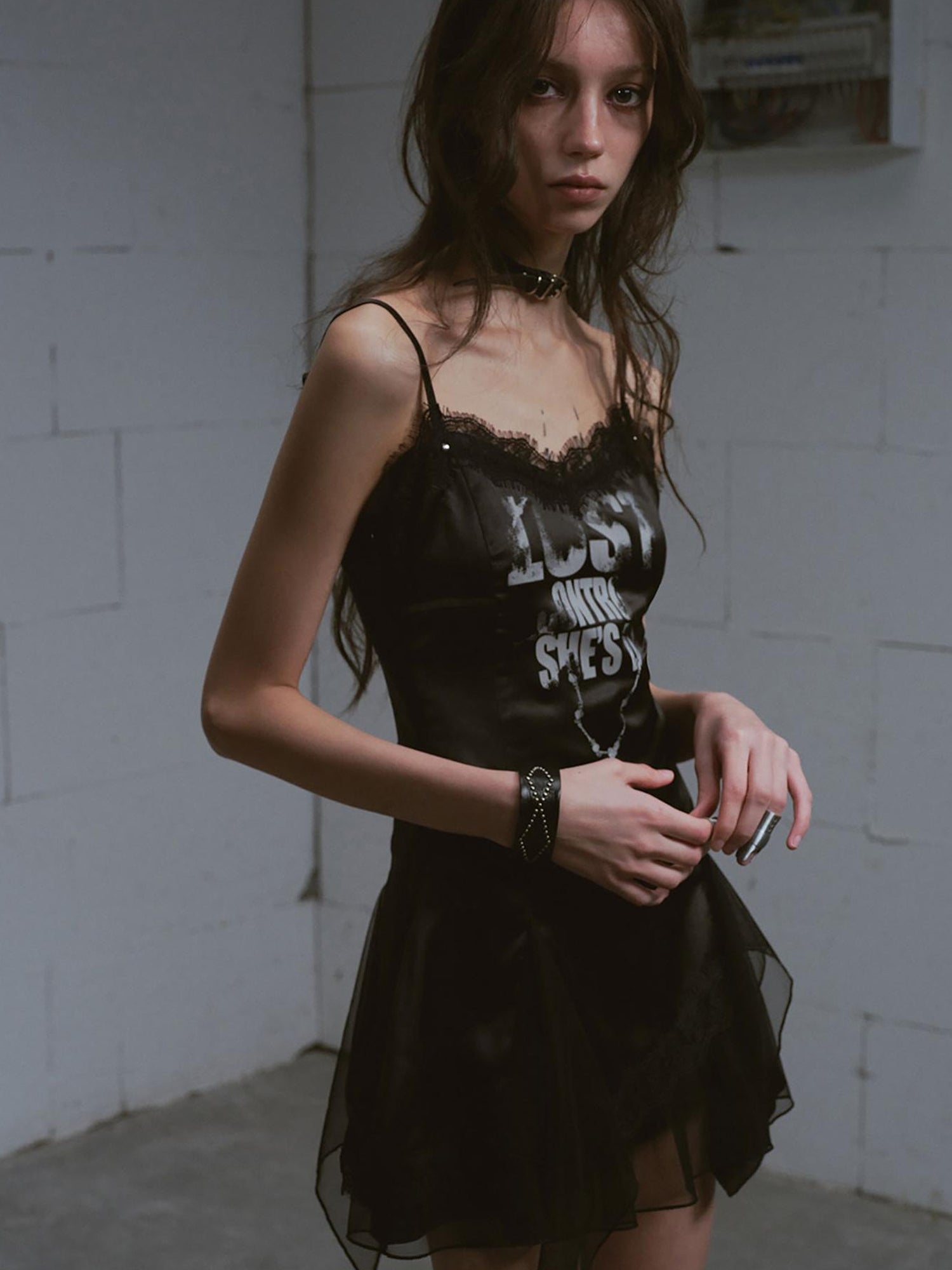 Update c Chain Print Satin Slip Dress