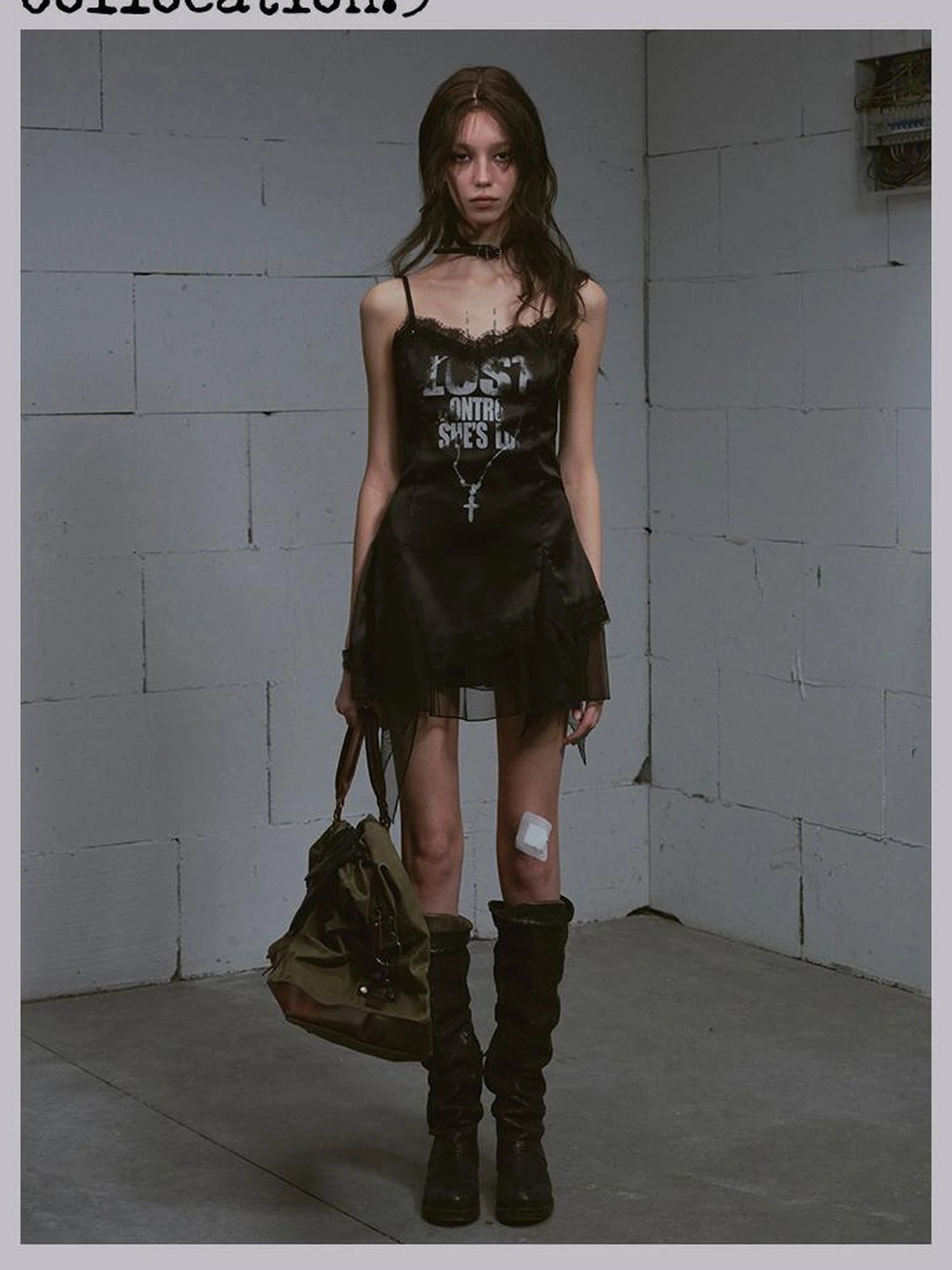 Chain Print Satin Slip Dress