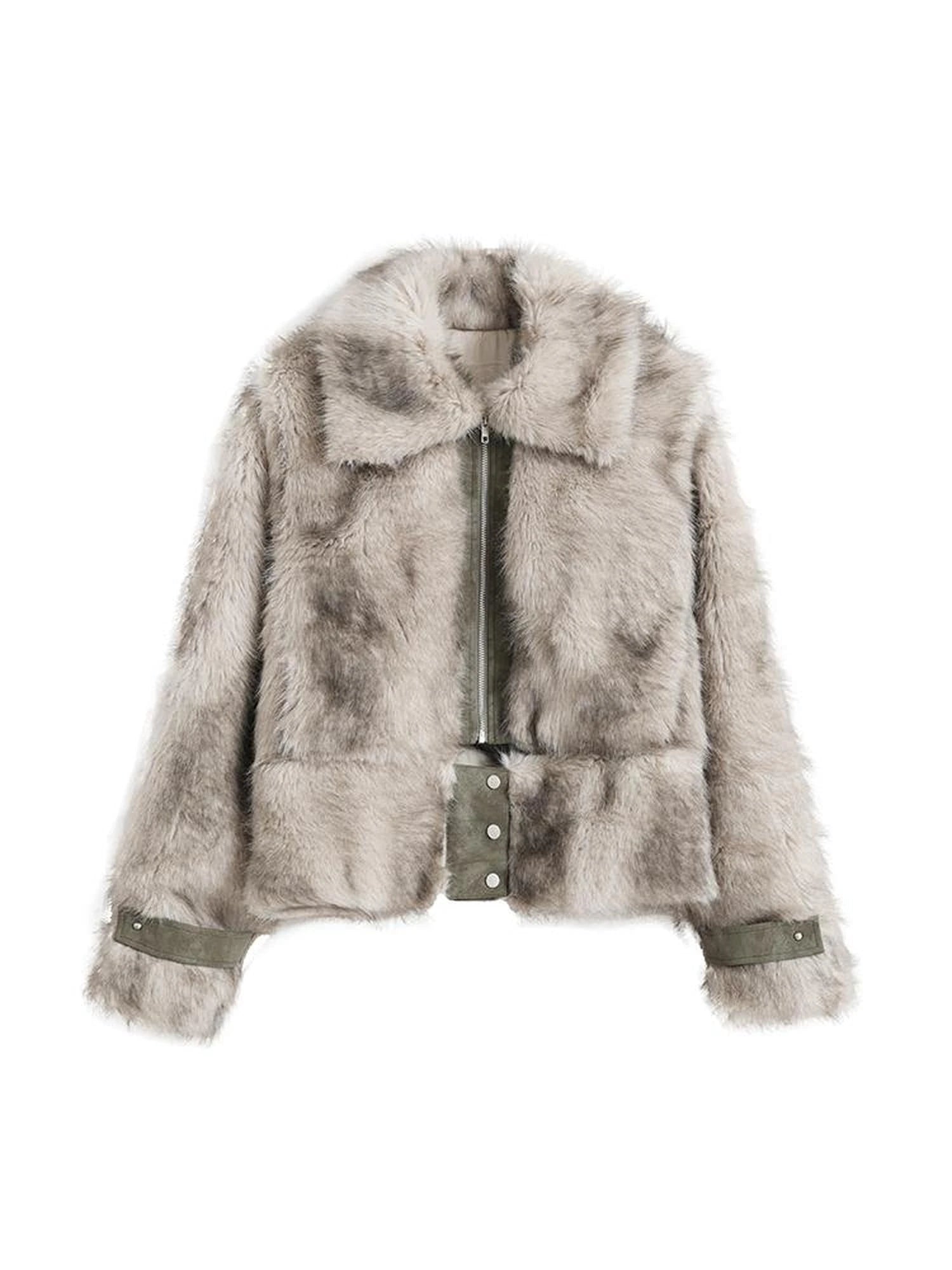 Fur Trim Detachable Hem Trench Coat
