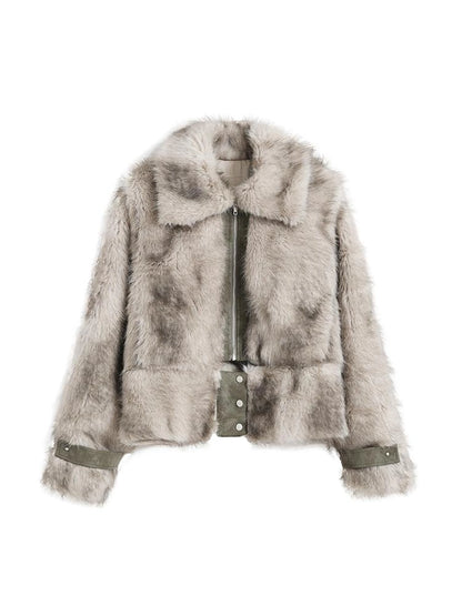 Fur Trim Detachable Hem Trench Coat