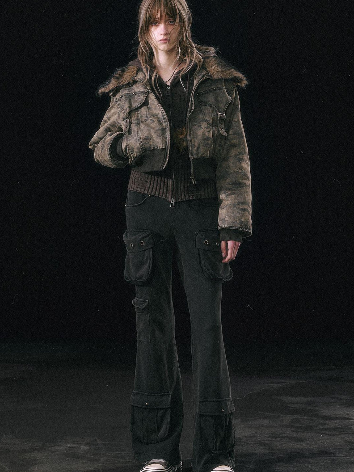 Update c Military Knit Cargo Pants With Wide Waistband