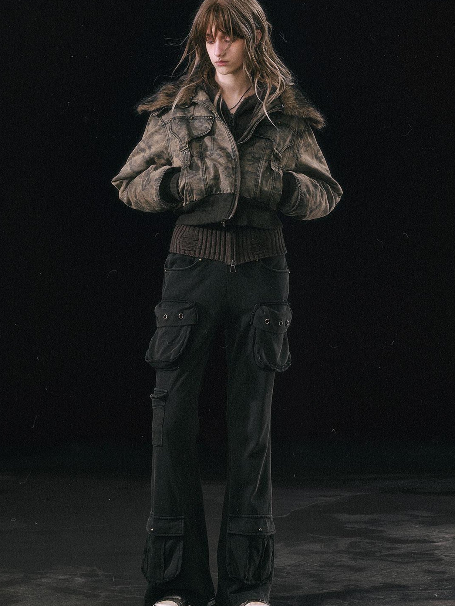 Update c Military Knit Cargo Pants With Wide Waistband