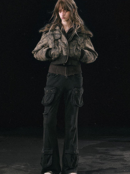 Update c Military Knit Cargo Pants With Wide Waistband