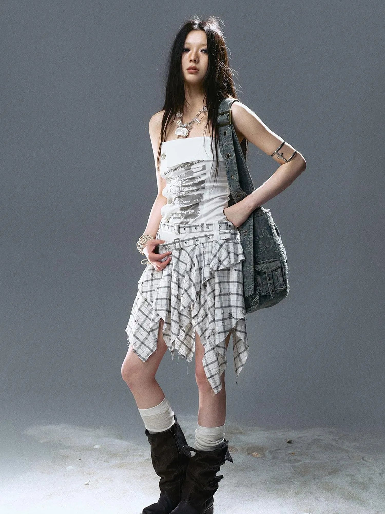 Sea Witch Rebel Poetry Dress V-Neck T-Shirt Long-Sleeve