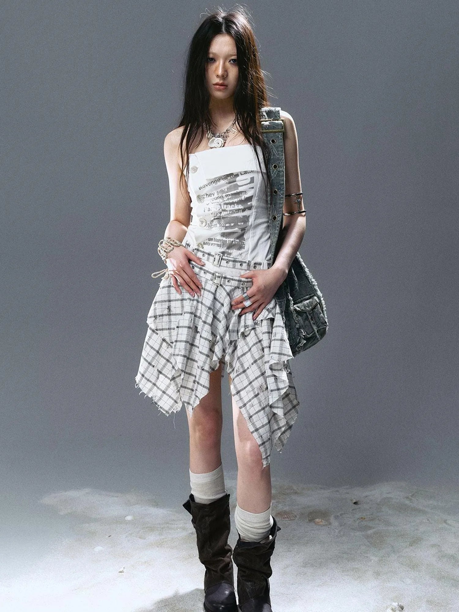 Sea Witch Rebel Poetry Dress V-Neck T-Shirt Long-Sleeve