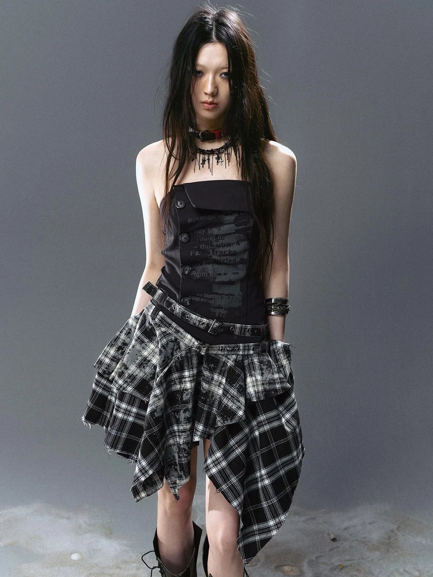 Sea Witch Rebel Poetry Dress V-Neck T-Shirt Long-Sleeve