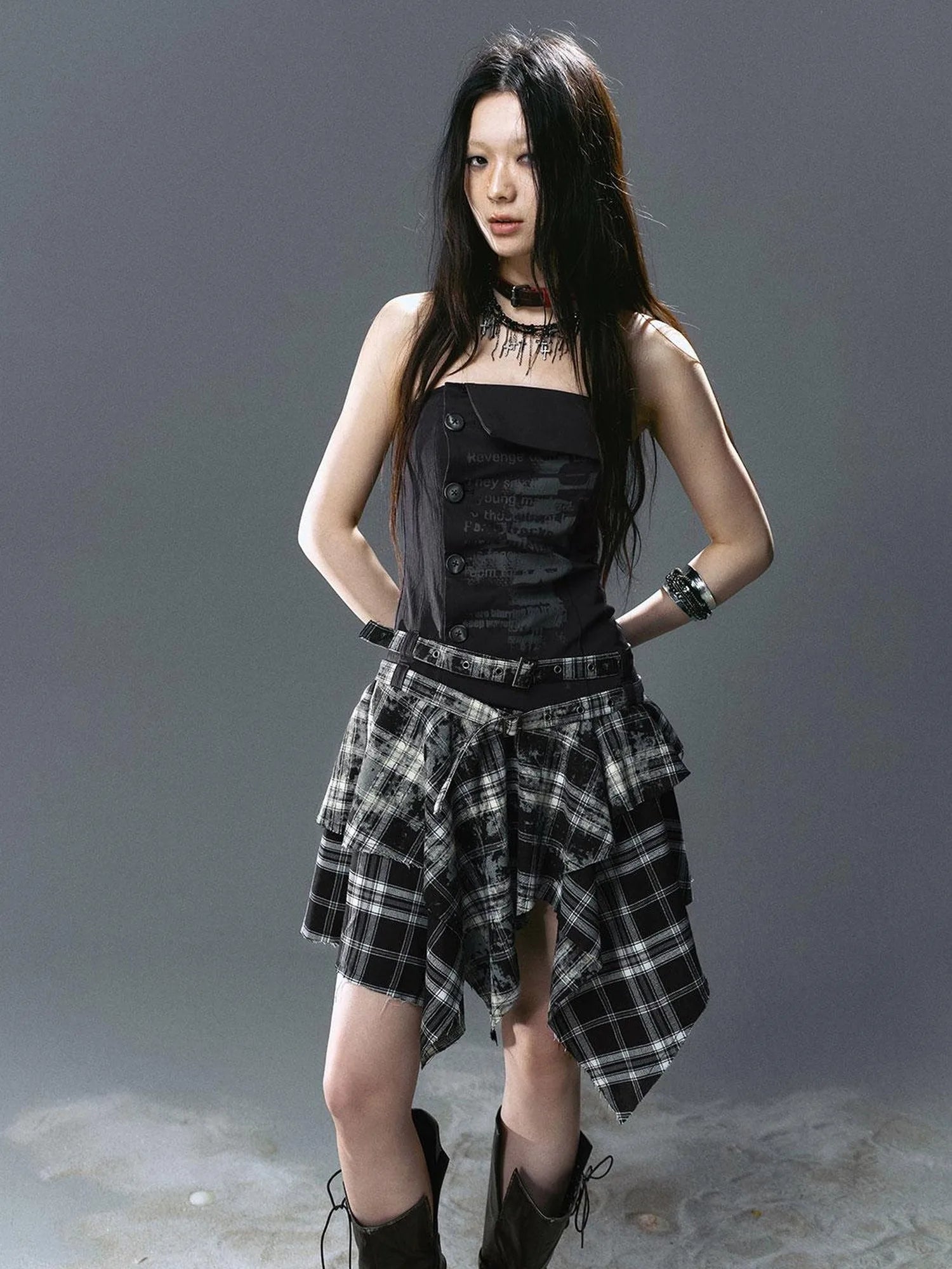 Sea Witch Rebel Poetry Dress V-Neck T-Shirt Long-Sleeve