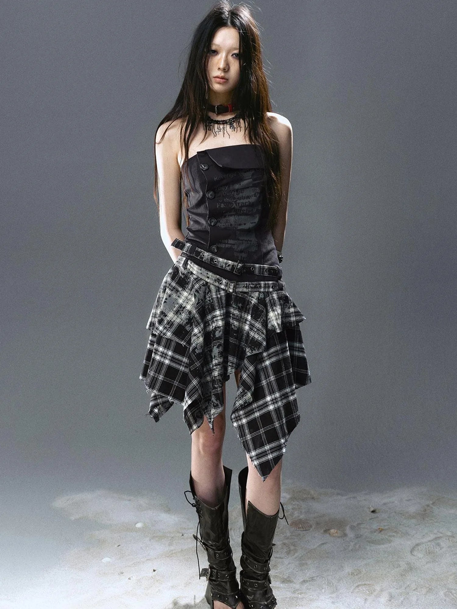 Sea Witch Rebel Poetry Dress V-Neck T-Shirt Long-Sleeve