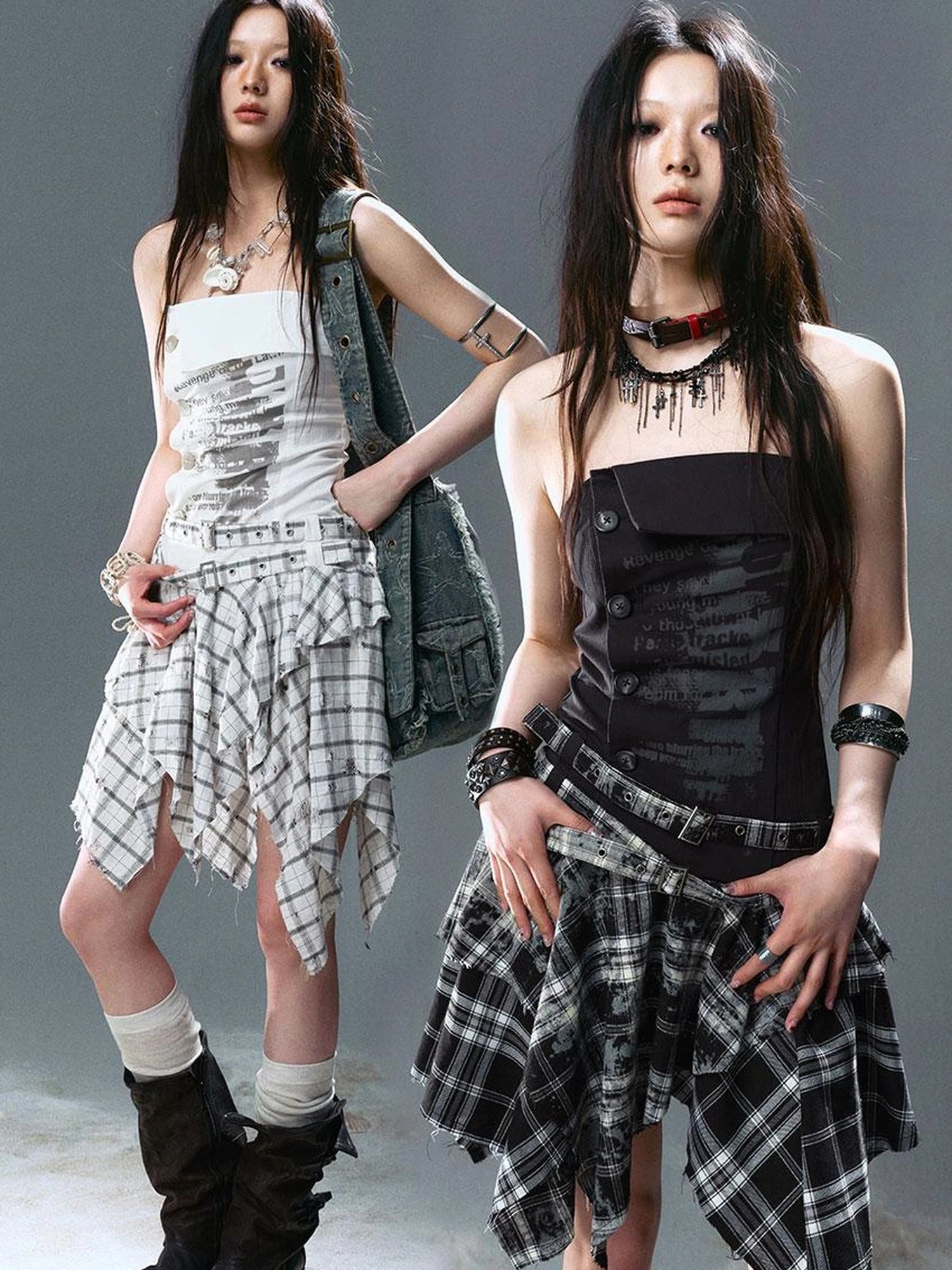 Sea Witch Rebel Poetry Dress V-Neck T-Shirt Long-Sleeve