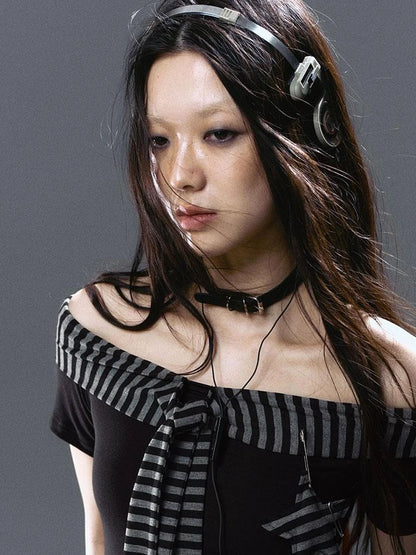 Seafarer Punk Starfish Lace Up Mini Dress