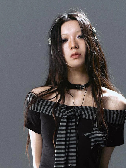 Seafarer Punk Starfish Lace Up Mini Dress