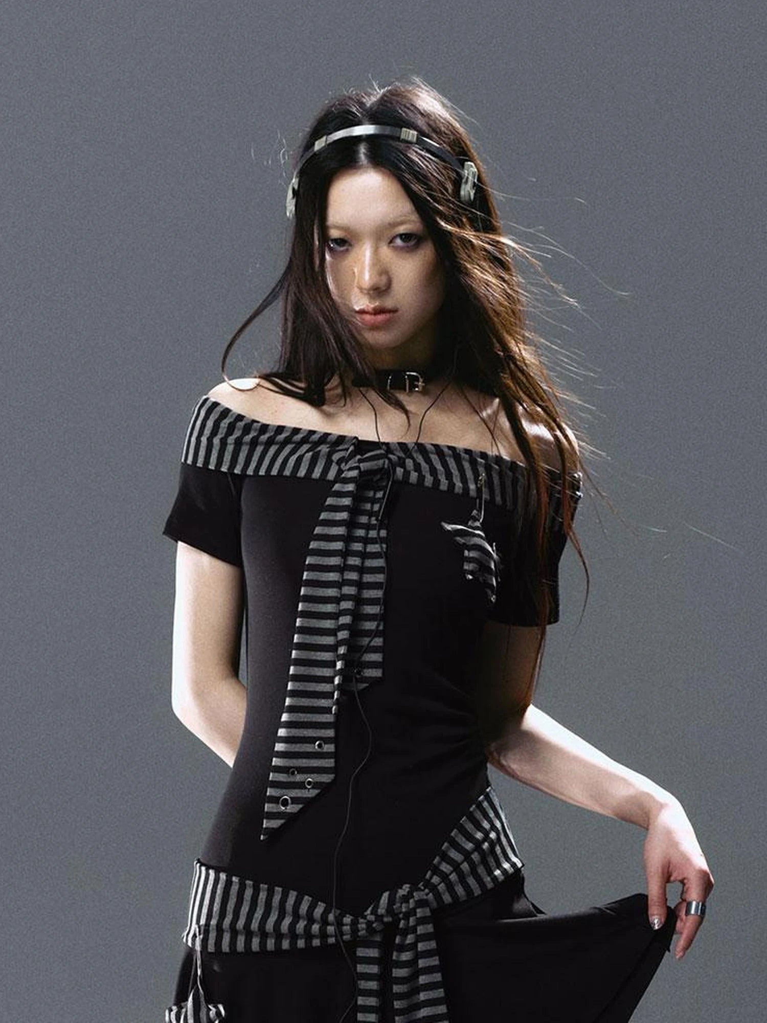 Seafarer Punk Starfish Lace Up Mini Dress