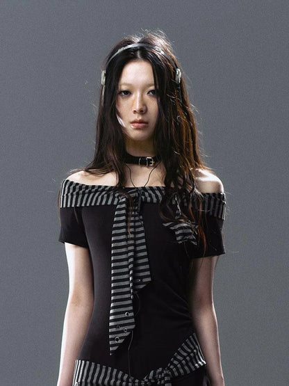 Seafarer Punk Starfish Lace Up Mini Dress